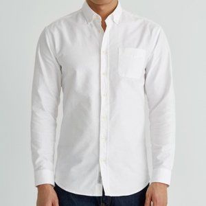 Frank and Oak The Jasper Stretch Slim Oxford Shirt - XS - Bright White